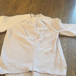 Express Off-the-Shoulder Cream Sweater